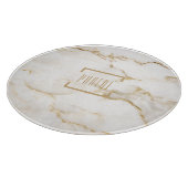 Moderne persoonlijke naam Gold Effect Marble Snijplank (Hoek)