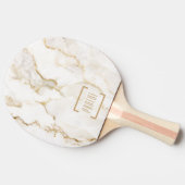 Moderne persoonlijke naam Gold Effect Marble Tafeltennisbatje (Zijkant)