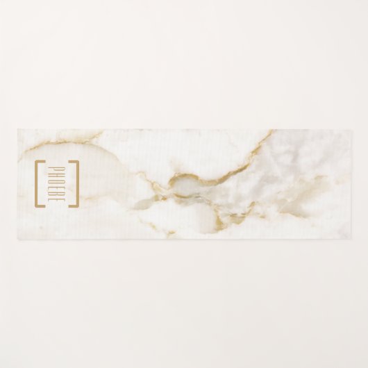 Moderne persoonlijke naam Gold Effect Marble Yogamat (Voorkant (horizontaal))