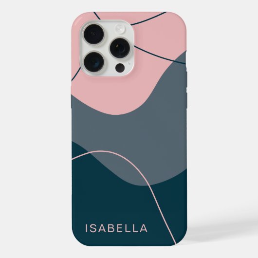 Moderne persoonlijke naam iPhone hoesje (Achterkant)