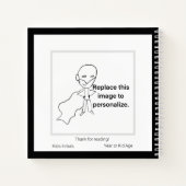 Moderne Persoonlijke Naam Monogram Kinderen Kunst Notitieboek (Achterkant)