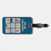 Moderne persoonlijke opa We houden van je 8-foto's Bagagelabel (Achterkant horizontaal)