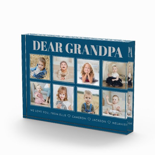 Moderne persoonlijke opa We houden van je 8-foto's Fotoblokken (Rechts)