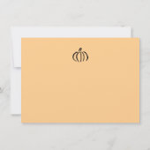 Moderne Persoonlijke Pompoen Bedankbriefjes Notitiekaartje (Achterkant)