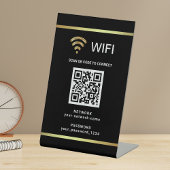 Moderne persoonlijke QR-code WiFi-netwerkwachtwoor Reclamebord Met Voetstuk