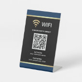 Moderne persoonlijke QR-code WiFi-netwerkwachtwoor Reclamebord Met Voetstuk (Voorkant)