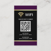 Moderne persoonlijke QR-code WiFi-netwerkwachtwoor Visitekaartje (Voorkant)