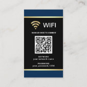 Moderne persoonlijke QR-code WiFi-netwerkwachtwoor Visitekaartje (Achterkant)