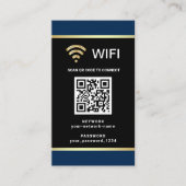 Moderne persoonlijke QR-code WiFi-netwerkwachtwoor Visitekaartje (Voorkant)