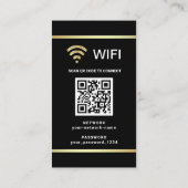 Moderne persoonlijke QR-code WiFi-netwerkwachtwoor Visitekaartje (Achterkant)