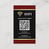 Moderne persoonlijke QR-code WiFi-netwerkwachtwoor Visitekaartje (Achterkant)