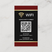 Moderne persoonlijke QR-code WiFi-netwerkwachtwoor Visitekaartje (Voorkant)