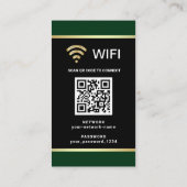 Moderne persoonlijke QR-code WiFi-netwerkwachtwoor Visitekaartje (Achterkant)