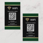 Moderne persoonlijke QR-code WiFi-netwerkwachtwoor Visitekaartje (Voorkant / Achterkant)