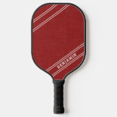 Moderne persoonlijke rode witte afspeelnaam pickleball paddle (Voorkant)