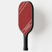 Moderne persoonlijke rode witte afspeelnaam pickleball paddle (Links)