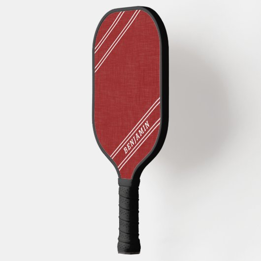 Moderne persoonlijke rode witte afspeelnaam pickleball paddle (Links)