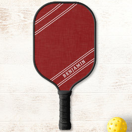 Moderne persoonlijke rode witte afspeelnaam pickleball paddle