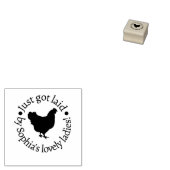 Moderne Persoonlijke Rustieke Hen Voor Eierliefheb Rubberstempel (Gestempeld)
