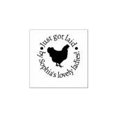 Moderne Persoonlijke Rustieke Hen Voor Eierliefheb Rubberstempel (Afrduk)