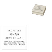 Moderne Persoonlijke Script Retouradres Rubberstempel (Gestempeld)