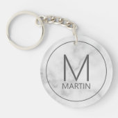 Moderne persoonlijke Sleutelhanger voor monogram e (Voorkant)