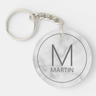 Moderne persoonlijke Sleutelhanger voor monogram e