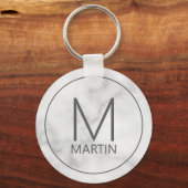 Moderne persoonlijke Sleutelhanger voor monogram e (Voorkant)