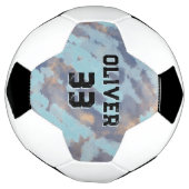 Moderne Persoonlijke Speler Naam & Nummer Aandenke Voetbal (Gedraaid)