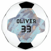 Moderne Persoonlijke Speler Naam & Nummer Aandenke Voetbal (Voorkant)