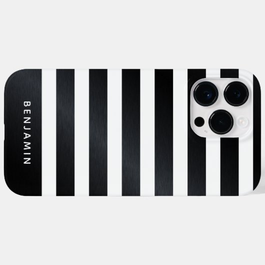 Moderne persoonlijke stripper Black en White Case-Mate iPhone Case (Achterkant (horizontaal))