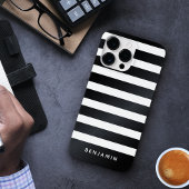 Moderne persoonlijke stripper Black en White Case-Mate iPhone Case