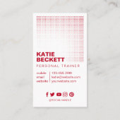 Moderne persoonlijke trainer Fitness foto Visitekaartje (Achterkant)