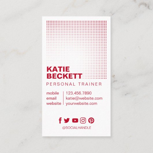 Moderne persoonlijke trainer Fitness foto Visitekaartje (Achterkant)