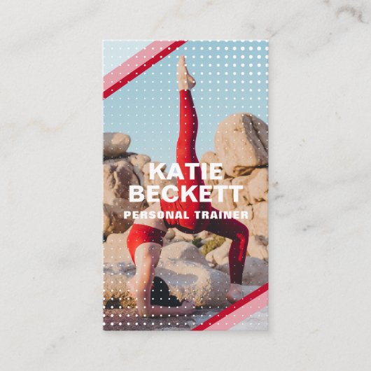 Moderne persoonlijke trainer Fitness foto Visitekaartje (Voorkant)