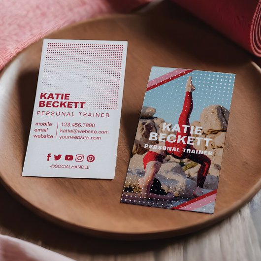 Moderne persoonlijke trainer Fitness foto Visitekaartje