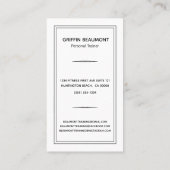 Moderne persoonlijke trainer foto visitekaartje (Achterkant)