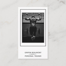 Moderne persoonlijke trainer foto visitekaartje