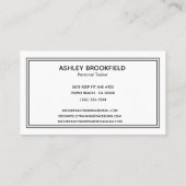 Moderne persoonlijke trainer foto visitekaartje (Achterkant)