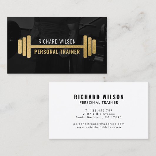 Moderne persoonlijke trainer visitekaartje (Voorkant / Achterkant)