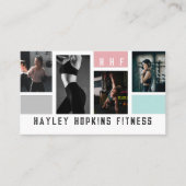 Moderne persoonlijke trainer voor fotocollage Fitn Visitekaartje (Voorkant)