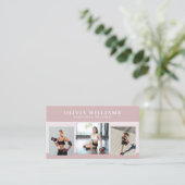 Moderne persoonlijke trainer voor fotocollage Fitn Visitekaartje (Staand voorkant)
