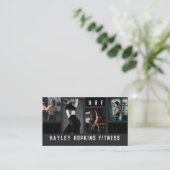 Moderne persoonlijke trainer voor fotocollage Fitn Visitekaartje (Staand voorkant)
