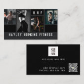 Moderne persoonlijke trainer voor fotocollage Fitn Visitekaartje (Voorkant / Achterkant)