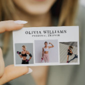 Moderne persoonlijke trainer voor fotocollage Fitn Visitekaartje