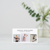 Moderne persoonlijke trainer voor fotocollage Fitn Visitekaartje (Staand voorkant)