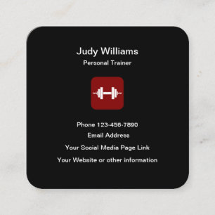 Moderne persoonlijke trainerontwerp vierkante visitekaartje