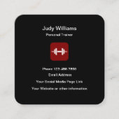 Moderne persoonlijke trainerontwerp vierkante visitekaartje (Voorkant)