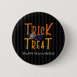 Moderne persoonlijke Trick or treat monogram Ronde Button 5,7 Cm