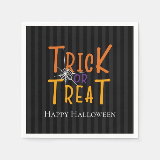 Moderne persoonlijke Trick or treat monogram Servet (Voorkant)